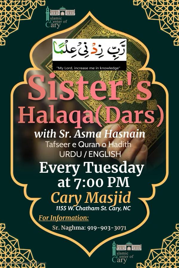 Sister’s DARS Halaqah